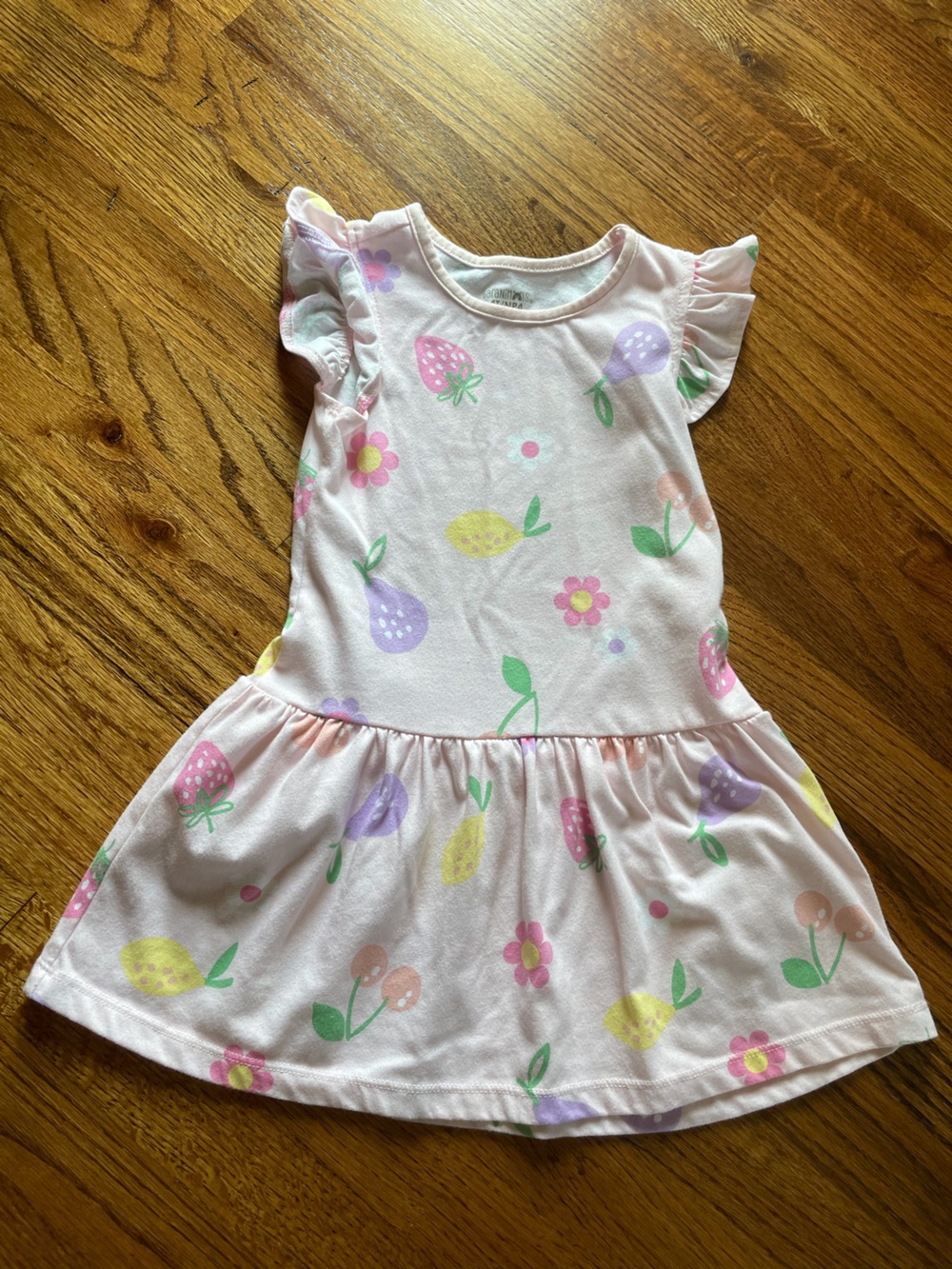 Garanimals Pink Fruit & Floral Flutter Sleeve Dress